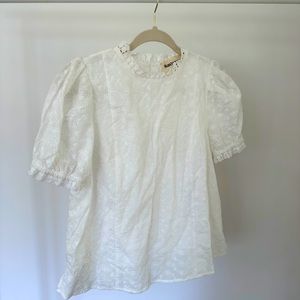Lace eyelet top